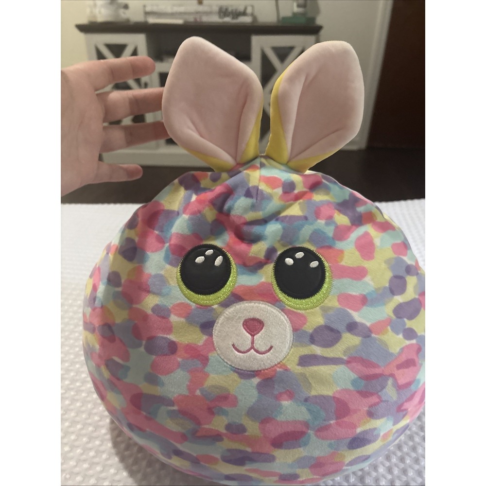TY Squish-A-Boos Plush - BLOOMY the Easter Bunny (12 inch) - Picture 2 of 3